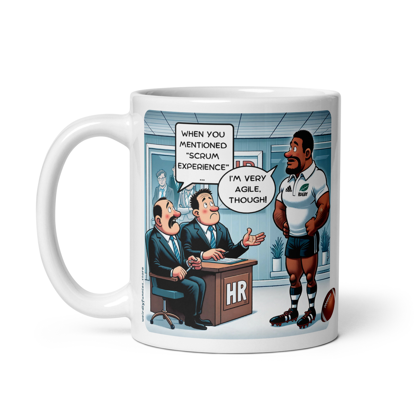 funny interview mug